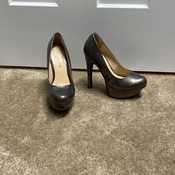 Platform heels, metallic brown, 3 inch heels - Picture 1 of 1